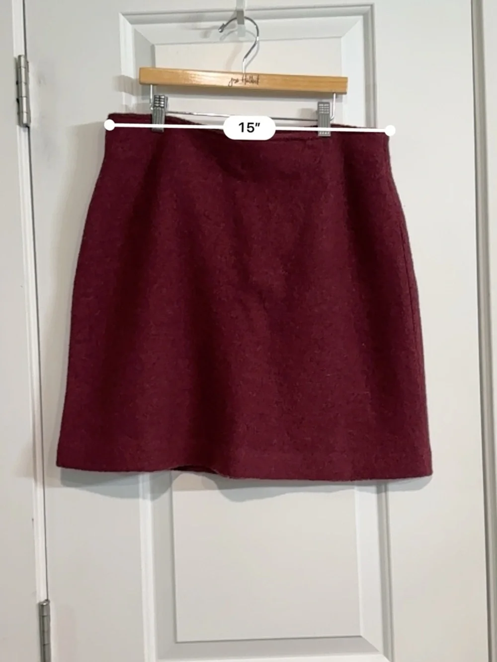 Joie Burgundy Wool Blend A-Line Skirt Size Medium